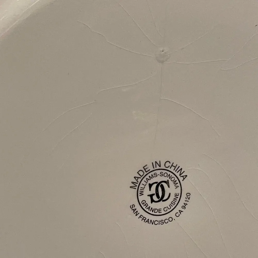 Vintage Williams Sonoma pie dish Pumpkin handpainted